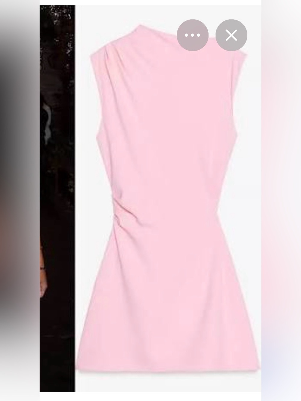 NWT Zara Sleeveless Pink Draped Women’s Dress large zips up back